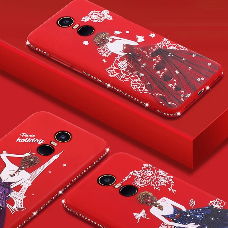 Чехол HeyJingles для Xiaomi Redmi Note 4x Защитная мягкая Красивая юбка девочек милый