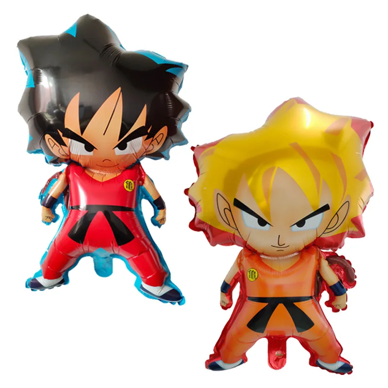 2 шт. Z Son Goku 18 дюймов двухсторонний Шар Дракона фольги Воздушные шары мальчик декор для вечеринки в честь Дня рождения поставки супермяч Globos Детские Подарочные игрушки - Цвет: 2pcs