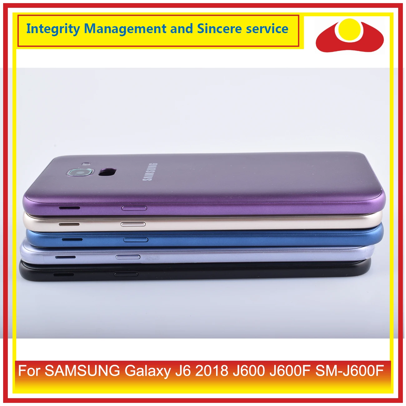 Для samsung Galaxy J6 J600 J600F SM-J600F корпус батарея Дверь задняя крышка корпус J6 Замена