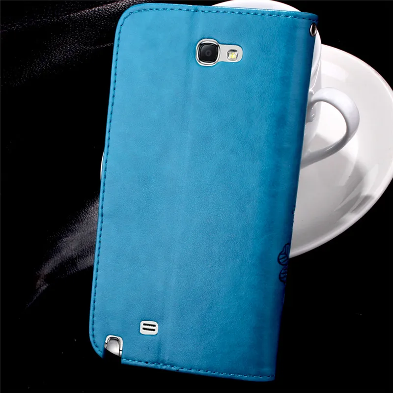 Чехол для Samsung Galaxy Note II N7100 кожаный чехол-бумажник с откидной крышкой и подставкой