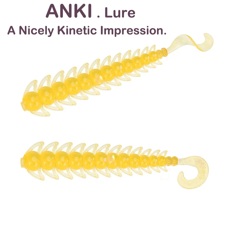 Мягкие приманки ANKI для рыбалки, 12 шт., 0,5 г, 4,9 см., искусственная Мягкая приманка для ловли карпа, приманка для ловли форели, зундера, щуки, приманки