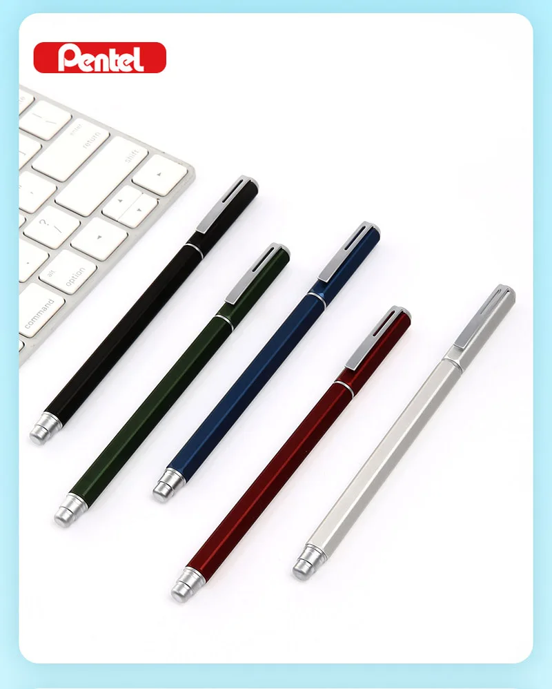 Pentel гелевая ручка BLN665D быстросохнущая металлическая ручка для деловых подписей офисная низкогравитационная Подарочная коробка 0,5 мм