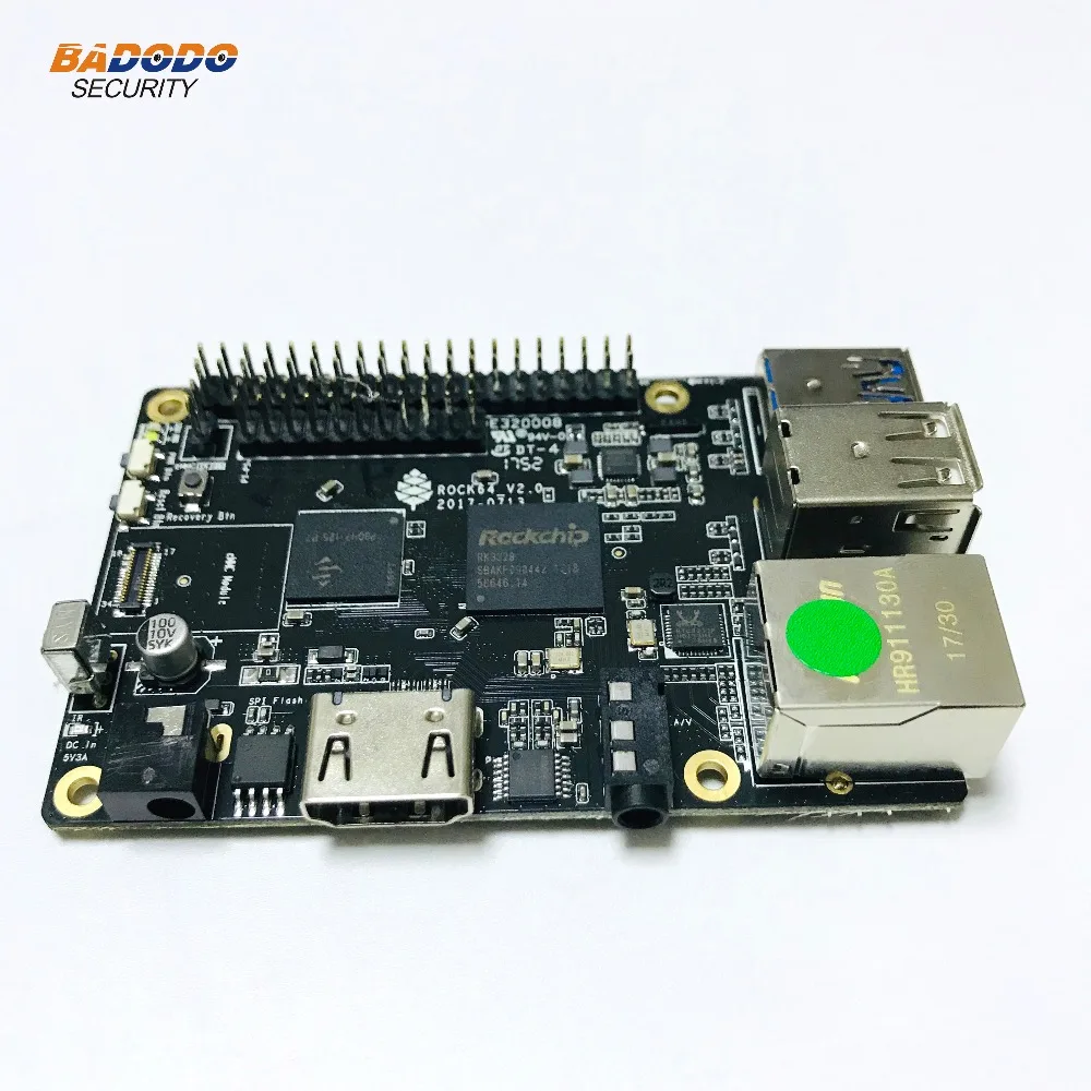 ROCK64 PINE64 HDR Android Linux медиа макетная плата четырехъядерный + 1 Гб LPDDR3 eMMC розетка слот