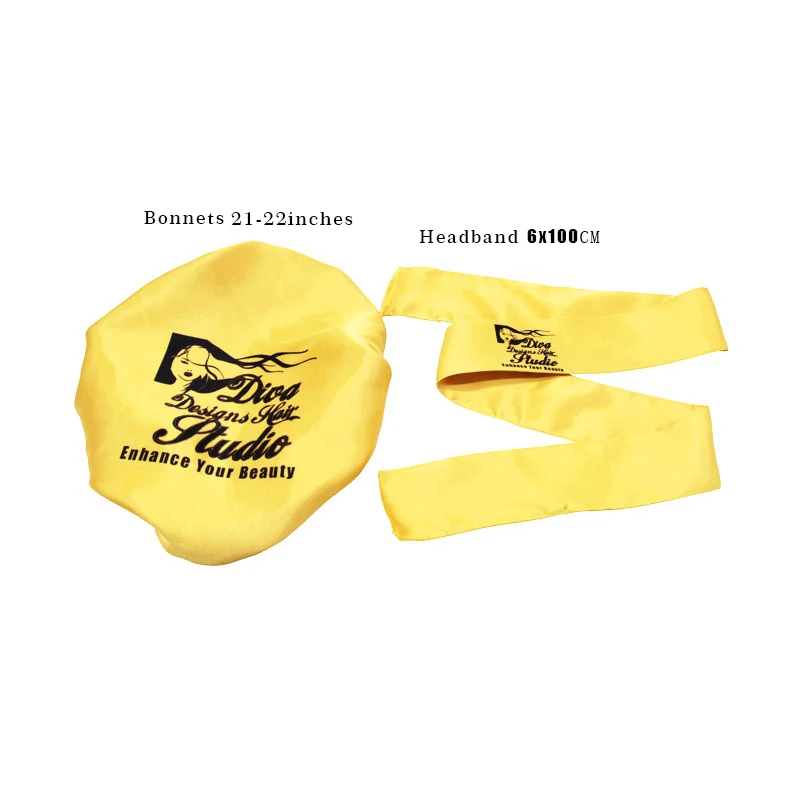 Набор для упаковки париков с принтом логотипа на заказ Шелковый шнурок карман