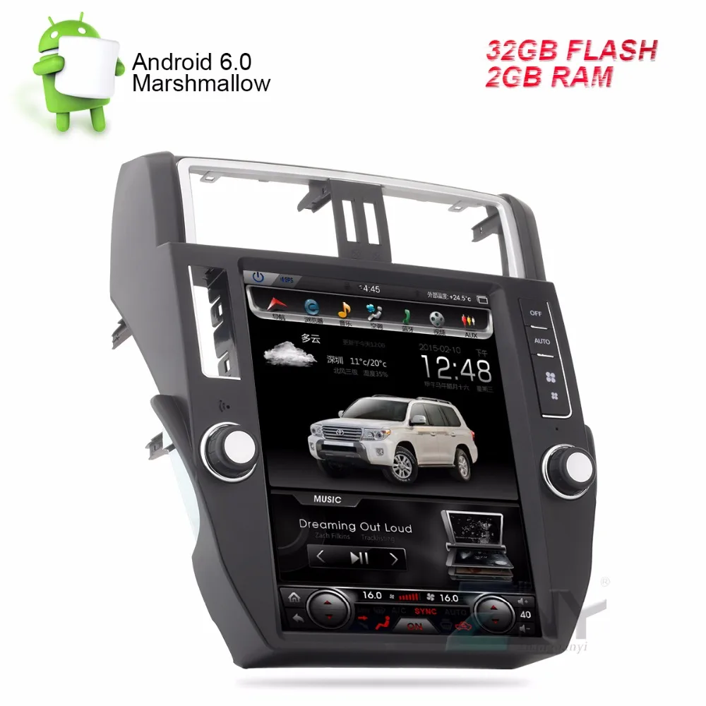12.1 &quotAndroid 6.0 стерео для Toyota Land Cruiser Prado 2010 2011 2012 2013 авто Радио RDS GPS навигации