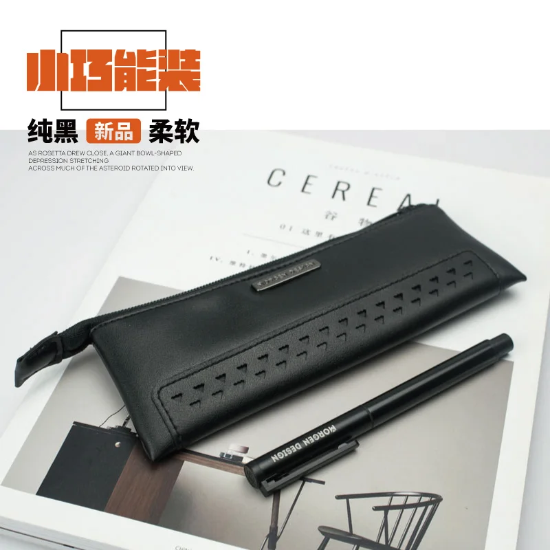 Pencil bag female ins Korean college student stationery bag  student personality creativity new simple pencil case