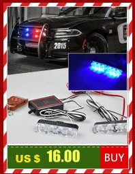 Высокая яркость 12 В 2x2 4LED Красный/Синий Белый Полицейский Автомобиль Строб вспышка света аварийного Предупреждение 3 мигает туман фары автомобиля укладки