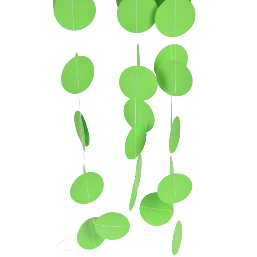 Green 400 см розовый белый флаг баннер круглая Бумага овсянка гирлянда, Экстра блеск для свадьбы вигвам деко день рождения Nurser - Цвет: Green