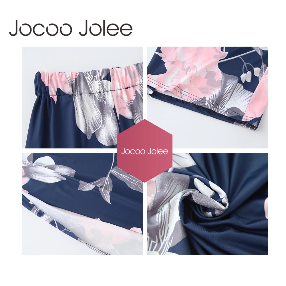 Элегантный комбинезон Jocoo Jolee с цветочным принтом популярный эластичный