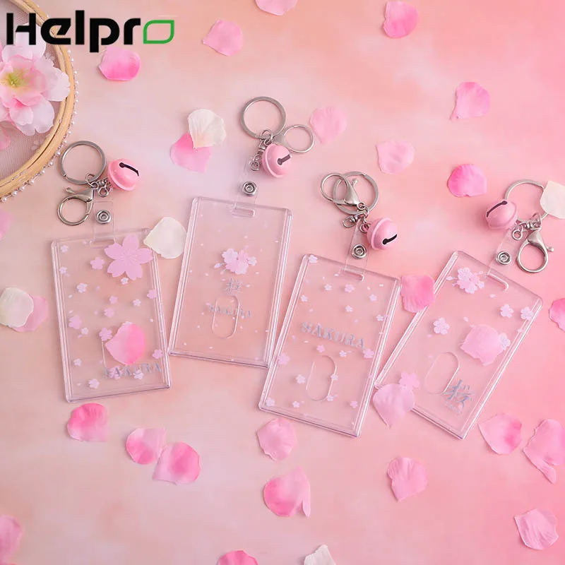 Helpro Прозрачный автобус карты комплект вишневого цвета для удостоверений ID набор