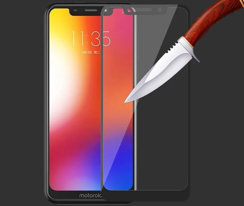 Tempered Glass Full Coverage Film Protection Shield Screen Protector for Moto One Power/Moto P30 Note | Мобильные телефоны и