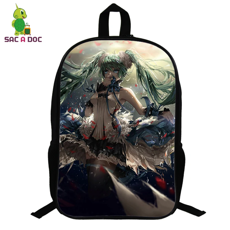 14,5 дюймов школьные сумки Miku Hatsune японский аниме Школьный портфель для подростков мультяшный рюкзак для девочек Подарочный рюкзак