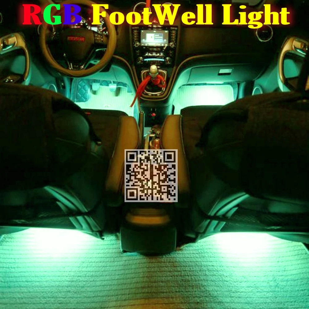 2 4G Беспроводной Управление 360 RGB Цвет неоновый светящийся интерьер UnderDash
