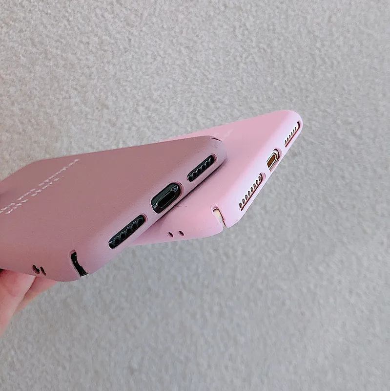 Розовый английский Матовый Жесткий PC чехол для iPhone 7 8 Plus противоударный X XS Max XR 6s 6