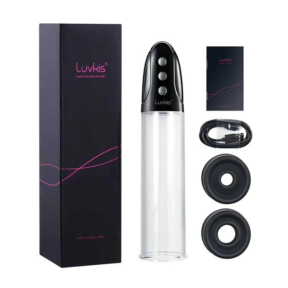 Электрический насос для пениса Luvkis X40 вакуумный с USB зарядкой и 3 скоростями