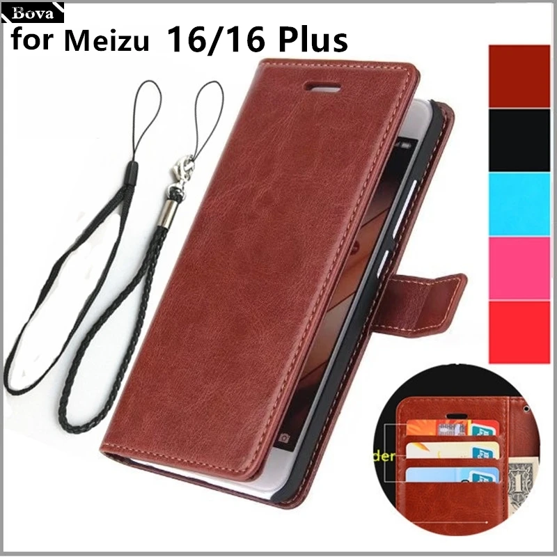 Держатель для карт чехол для Meizu 16 16th Plus из искусственной кожи чехол защитный чехол Ретро кобура Кошелек Флип Чехол