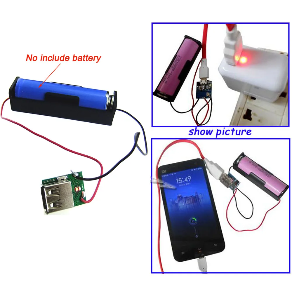 3.7V-5V 1A Mini 18650 Lithium Battery Charging Board USB Charger Module DIY s584 | Инструменты