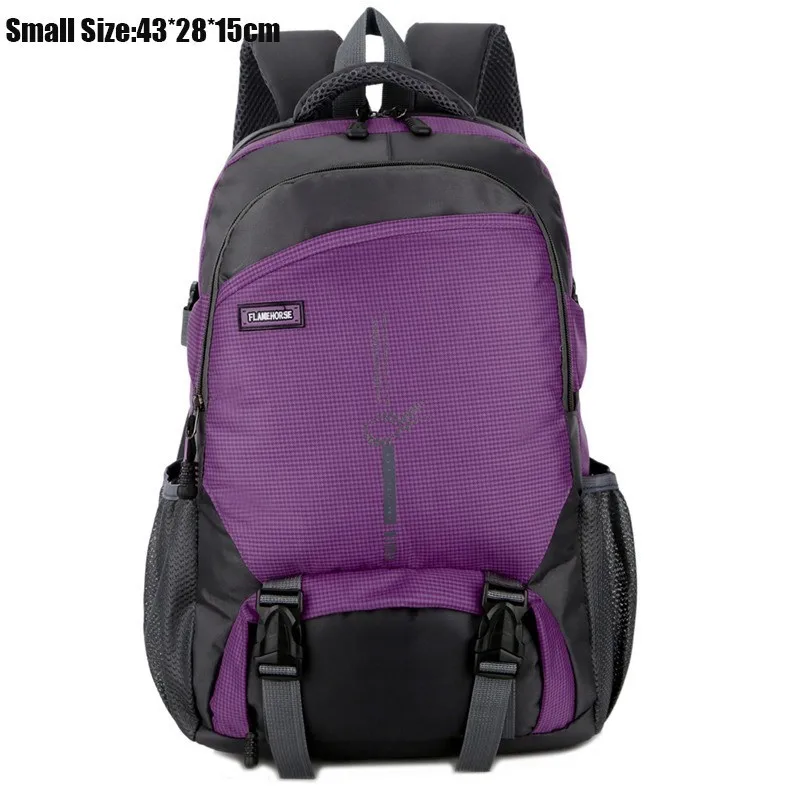 Small size Violet Мужской походный рюкзак для альпинизма, унисекс, нейлоновые уличные спортивные сумки, походные женские водонепроницаемые Рюкзаки для ноутбука, школьная сумка для подростков - Цвет: Small size Violet