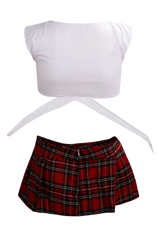 Белое школьное сексуальное женское белье с красным школьная форма студенческое