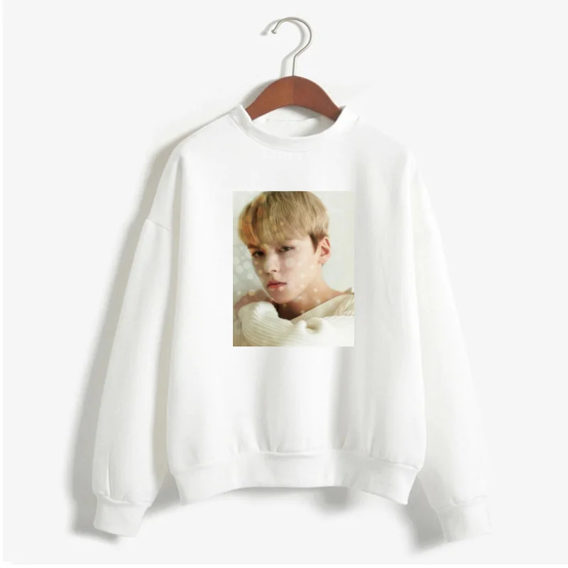 Kpop Seventeen Женская толстовка с модным принтом в Корейском стиле пуловер Женский осень зима флис теплая женская одежда пальто - Цвет: 4