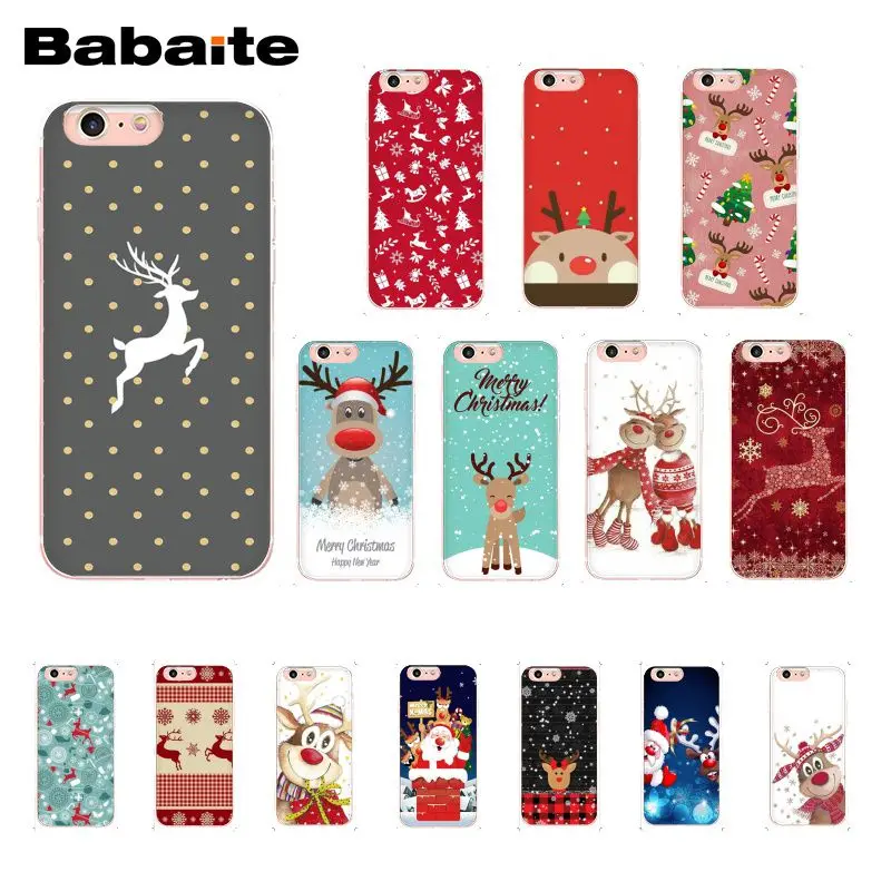Babaite год Рождество олень Санта чехол для телефона для iphone 11 Pro 11Pro Max 8 7 6 6S Plus X XS MAX 5 5S SE XR