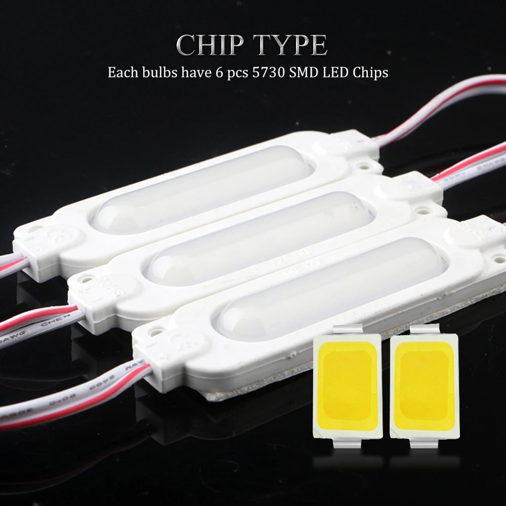 30 шт./лот Гибкая полоса света 5730 6 SMD СВЕТОДИОДНЫЙ модуль впрыска Лампа 12В