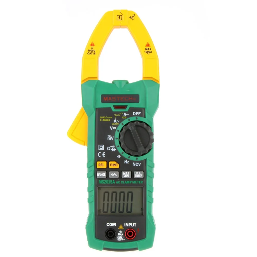 MASTECH MS2015A AutoRange Digital AC 1000A токовые клещи измеритель емкости частоты и НТС тестер w/True