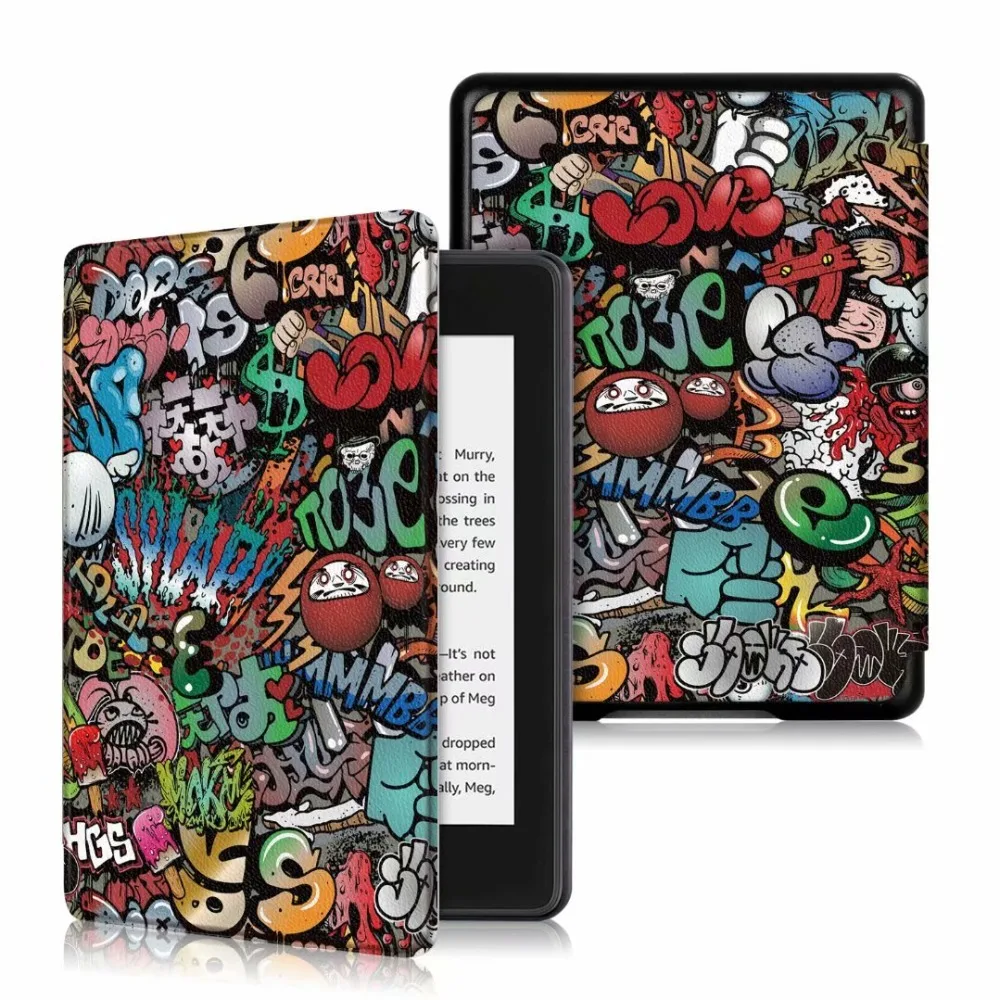 Умный чехол для 2018 нового Amazon kindle paperwhite 4 e-reader Магнитный PU кожаный складной Folio
