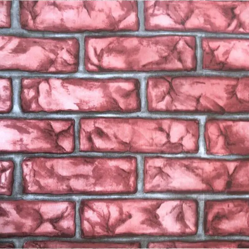 Съемный самоклеющиеся ПВХ 3D Винтаж кирпичный обои для Гостиная Кухня
