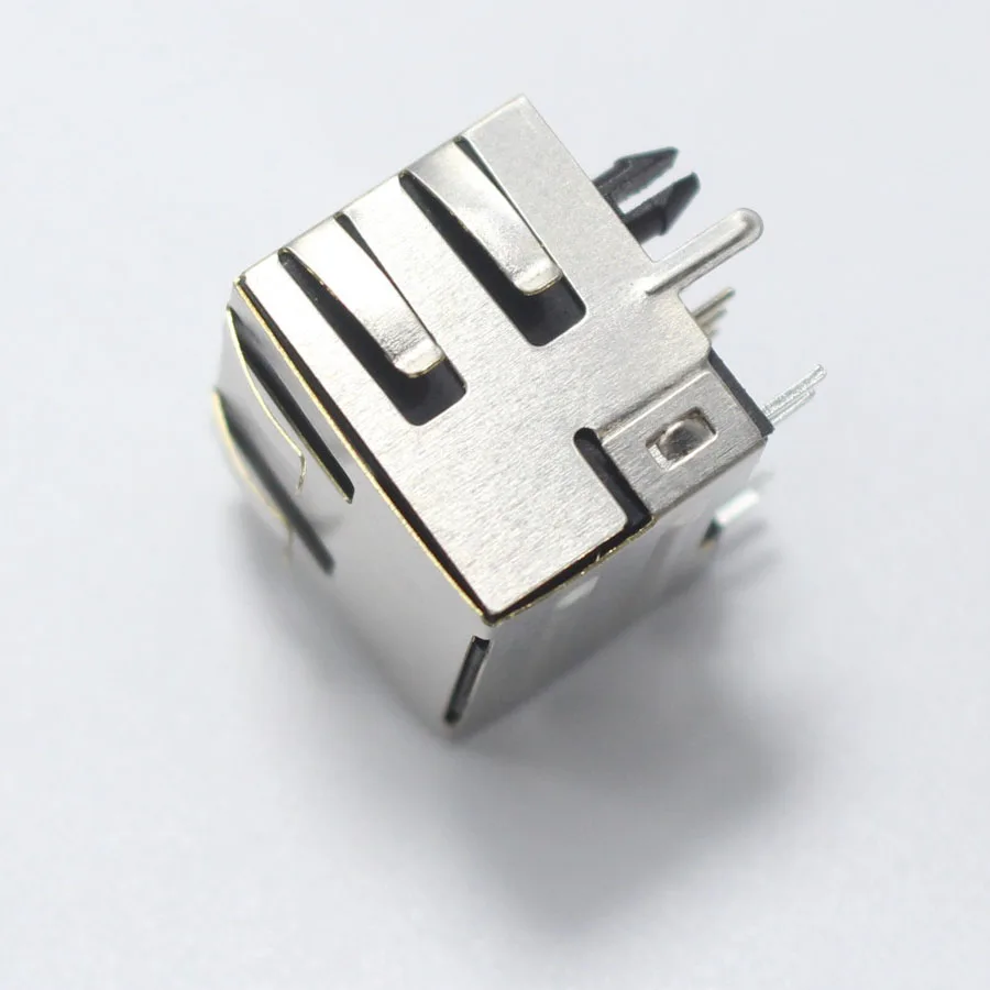 Модульный сетевой разъем RJ45 с прямым углом 2 шт. PCB 56 8P LAN экранированный