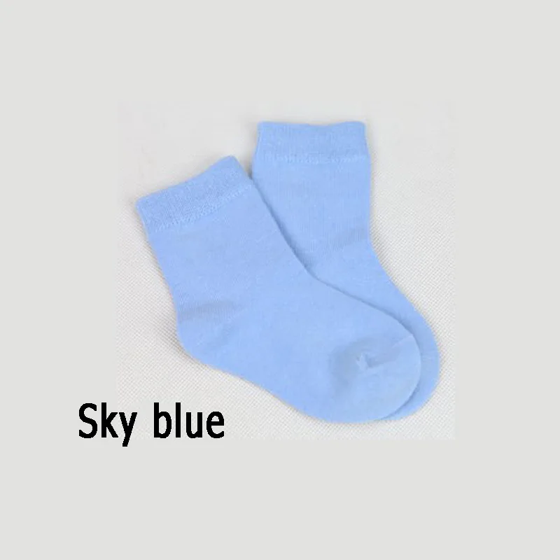 Blue 10 пар/лот; детские носки; сезон осень-зима; яркие цвета; высококачественные хлопковые носки для мальчиков и девочек; От 1 до 9 лет детские носки - Цвет: Blue