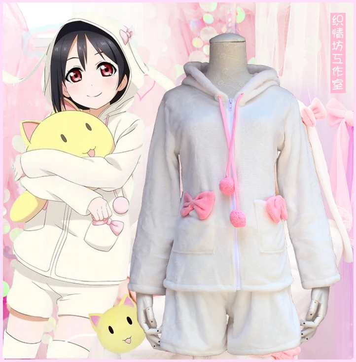 

Lovelive School Idol Project Nico Yazawa Bunny Suit Cosplay Costume Love Live Full Set Cute Rabbit Pajamas Leisure Wear
