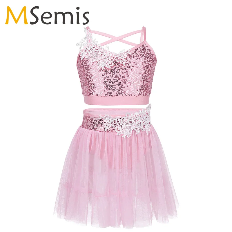 Платье для катания на коньках девочек Детский костюм соревнований по фигурному