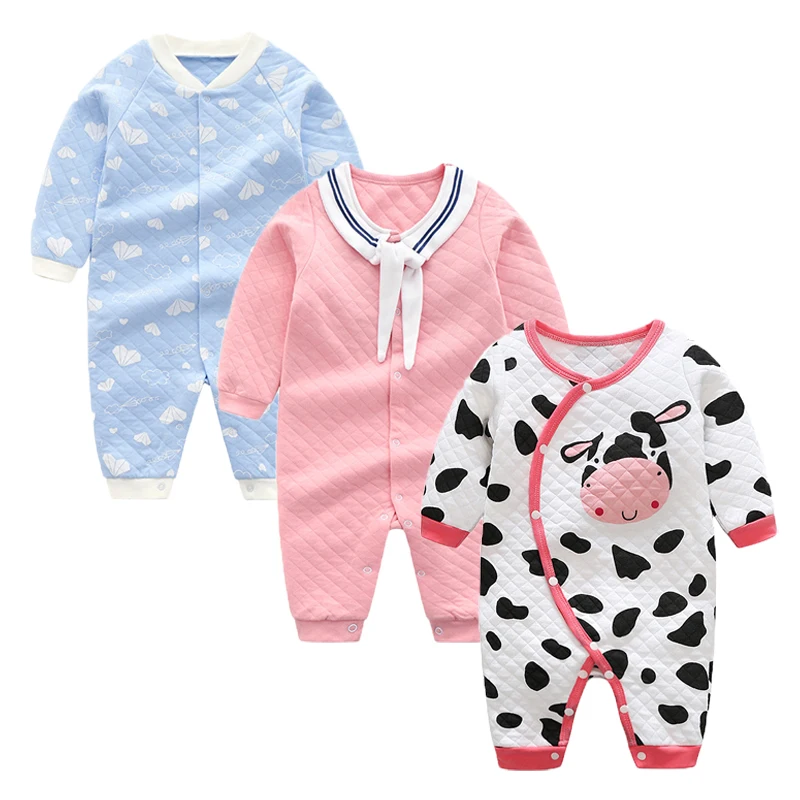 Детский комбинезон Модный для маленьких девочек Bebe хлопковый с длинными