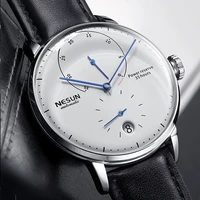 new nesun mens watches brand luxury automatic mechanical watch leather sapphire waterproof relogio masculi energy display n9603