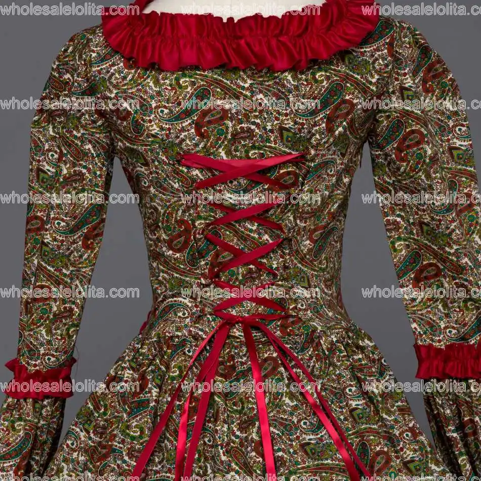 Топ! Стиль Эпохи Ренессанса Классическая парча бальное платье темный костюм