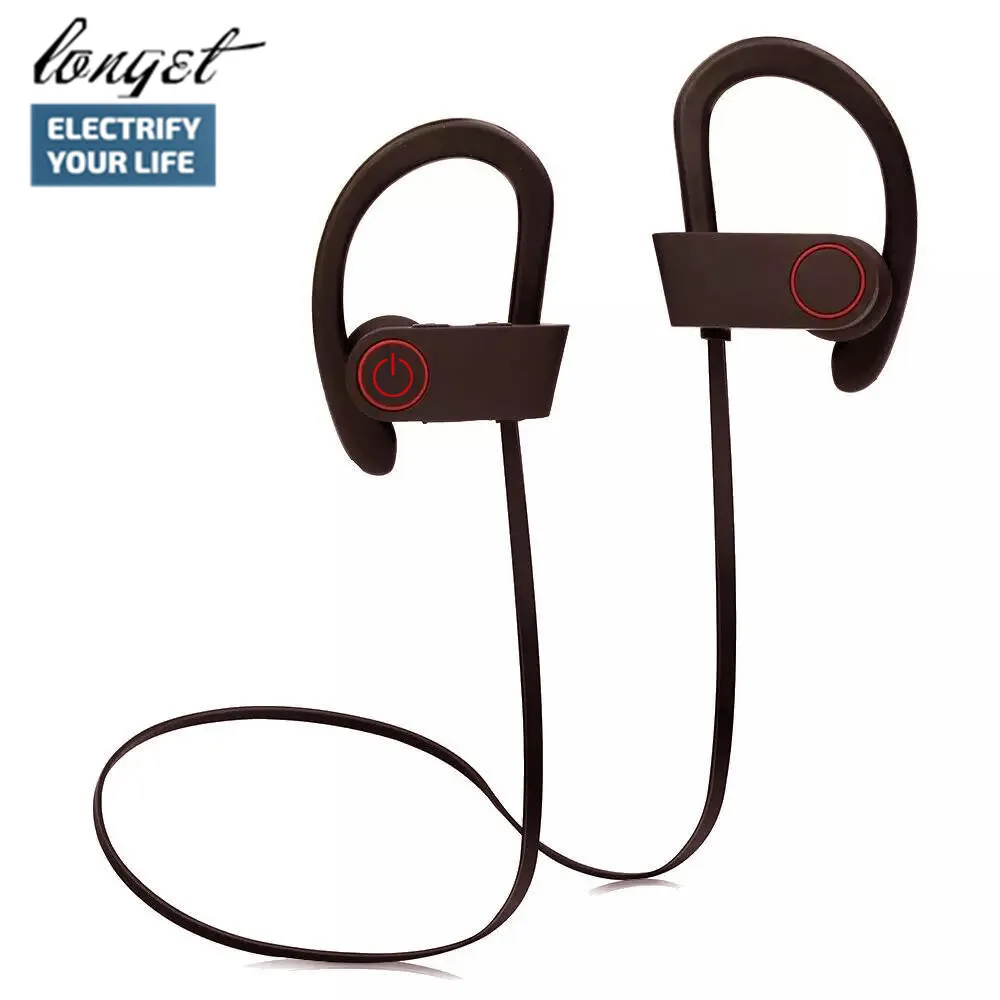 LONGET лучшие Беспроводной Спорт Bluetooth Наушники w/Mic IPX7 Водонепроницаемый HD стерео в
