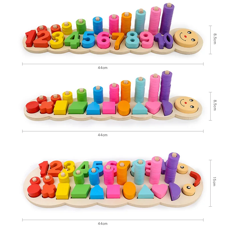 9 styles Children Montessori Math Toys Digital Shape Pairing Learning Preschool Counting Board Kids Educational Wooden gift | Игрушки и
