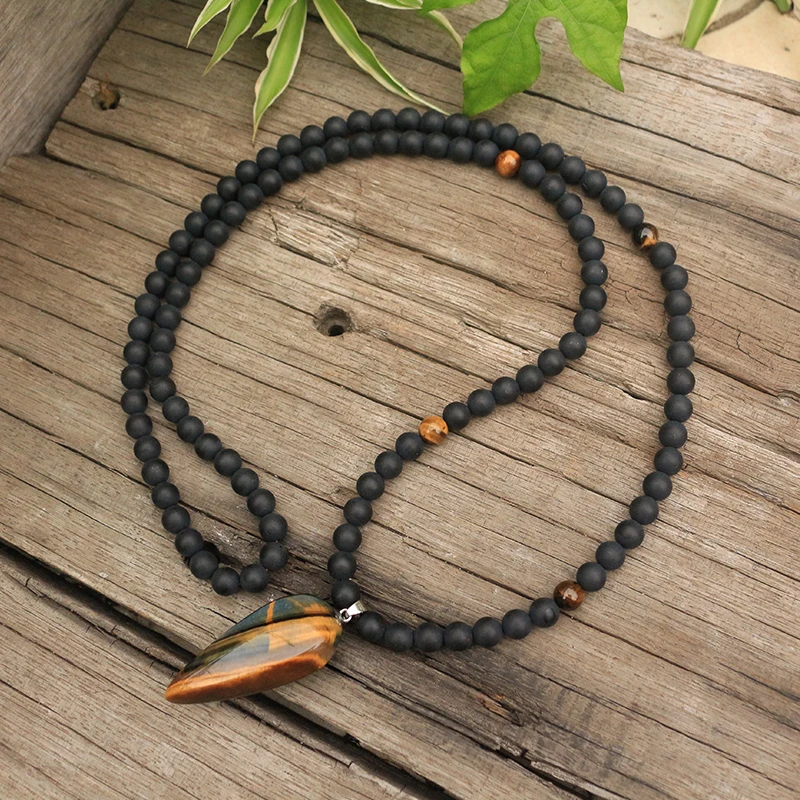 8 мм бусы из натурального камня тигрового глаза матовый черный оникс защитный