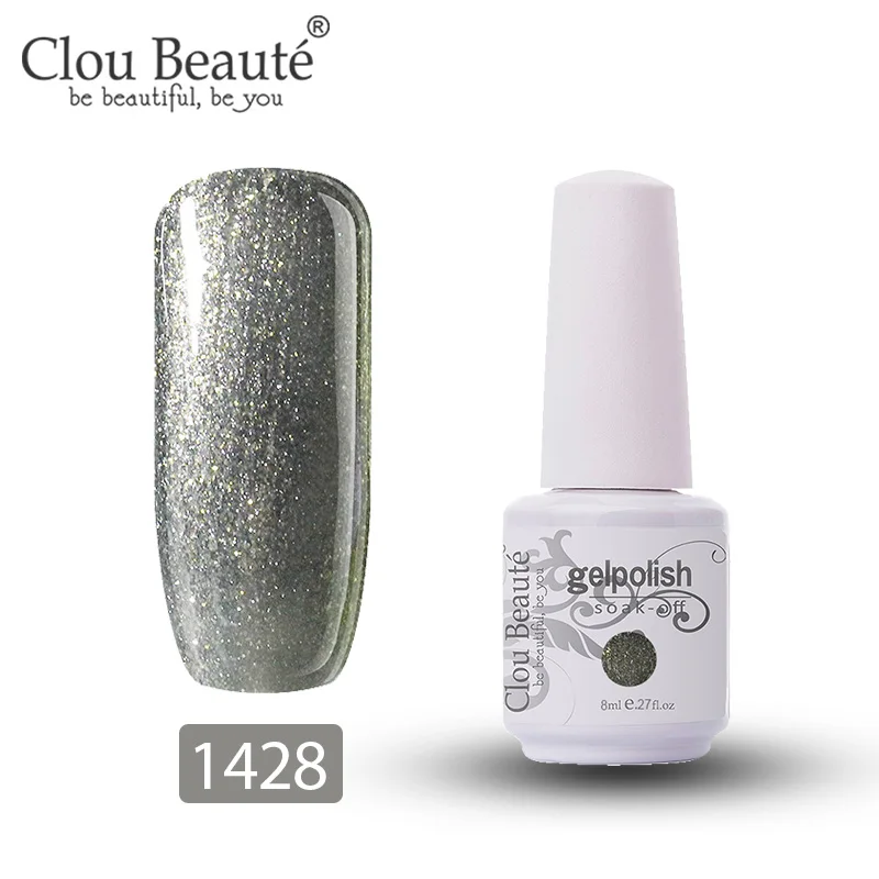 1428 Clou Beaute Гель-лак 85 цветов набор гель-лаков для ногтей маникюрный цветной гель-краска УФ-гель для ногтей замачиваемый светодиодный лак для ногтей 8 мл - Цвет: 1428
