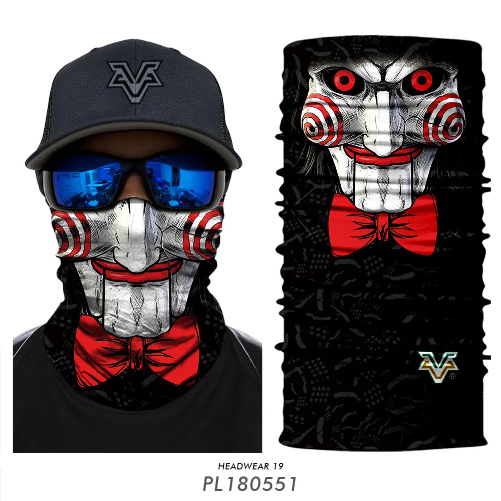 New Joker Face Mask Anime Hoodie Windproof Scarf Magic Heaewear Outdoor Sports Equipment Neck Gatier Seamless Balaclava | Спорт и