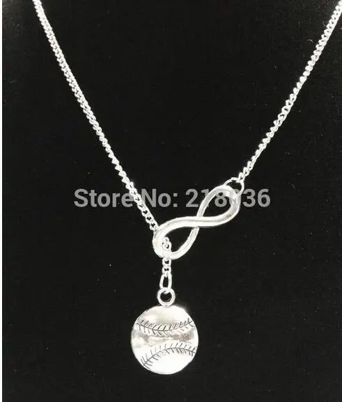 Женское винтажное ожерелье чокер из серебра с подвеской в виде Бейсбольного