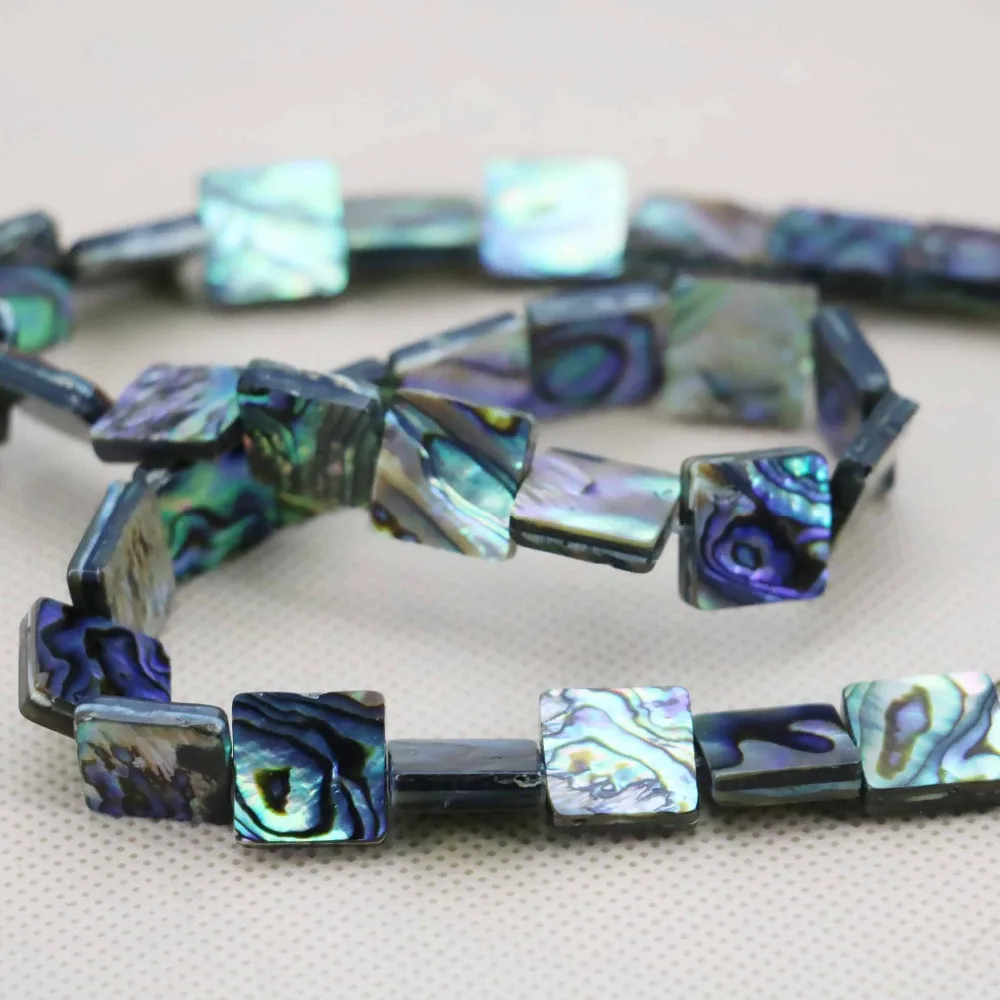 Популярные Квадратные бусины 12 мм 16 дюймов россыпью из натуральной морской кожи