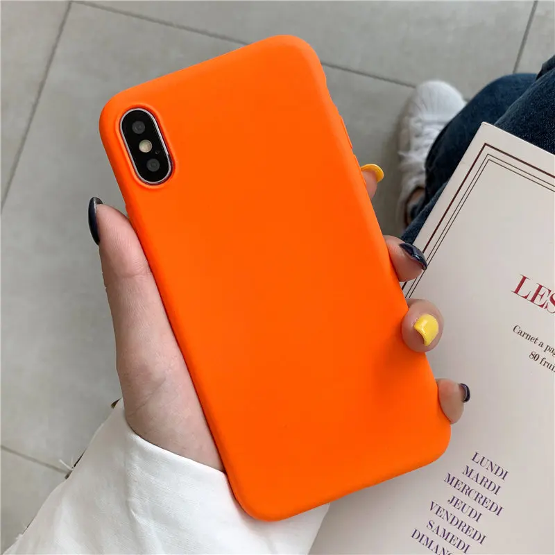 Orange COOLY оранжевый силиконовый чехол для samsung Galaxy S8 S9 S10 Plus S10e, чехол для Note 8 9 C7 Pro C9, Ультратонкий матовый чехол - Цвет: Orange