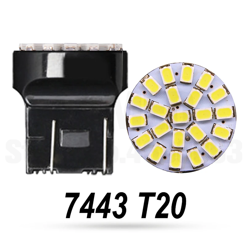 2x светодиодные фары автомобиля 1156 1157 BA15S P21W P21/5 Вт T20 W21W 7440 7443 W21/5 Вт BAY15d 1206 светодиодный авто лампы 22 SMD 12V 24V