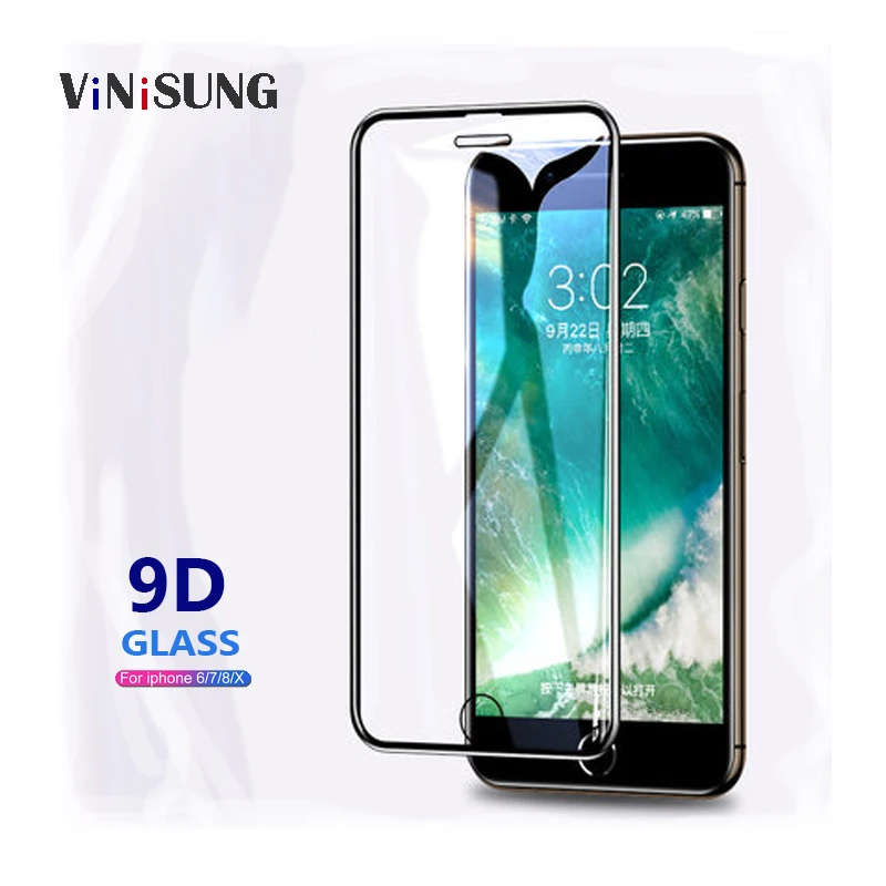 9D изогнутое полноэкранное защитное закаленное стекло для iPhone 6 6S 7 Plus на 8 X пленка |