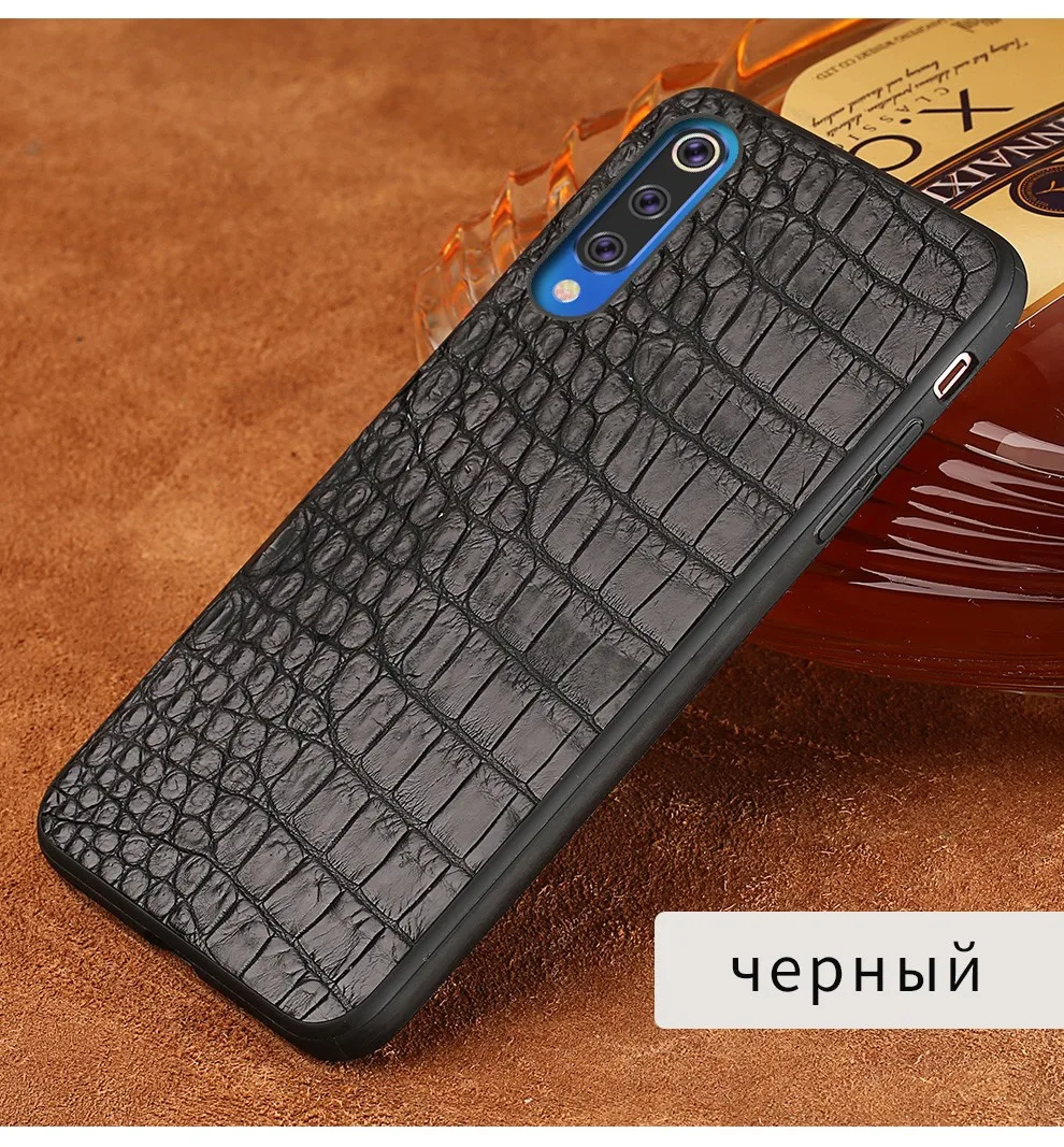 Роскошные настоящие чехлы из крокодиловой кожи для Xiaomi mi 9 9T Pro 9SE 8 Lite A3 Note 10 чехол для Red mi Note 8 pro 8T note 7 4x5 Plus