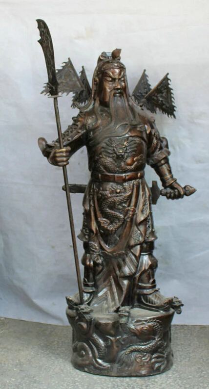 USPS в США S2320 44 &quotкитайская Бронзовая подставка флаг с драконом мечом главный воин