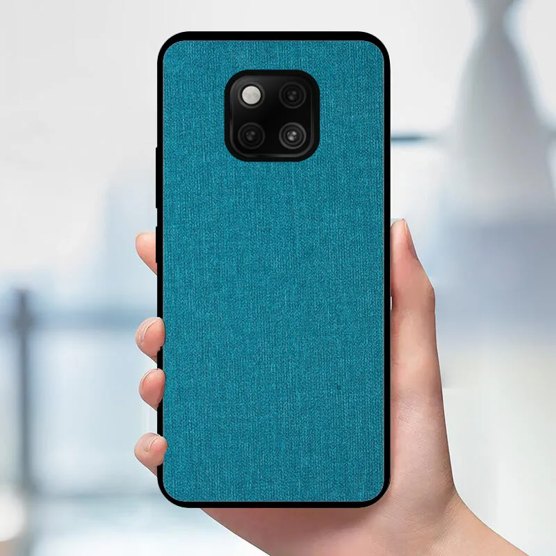 Роскошный тряпичный чехол для Huawei huawey mate 20 Pro Мягкий ТПУ Жесткий ПК назад