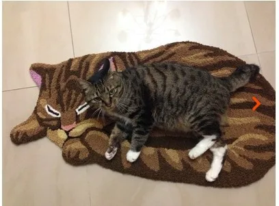 Высокое качество ручной работы Cat Форма моющиеся ковер для CAT коврик кошки